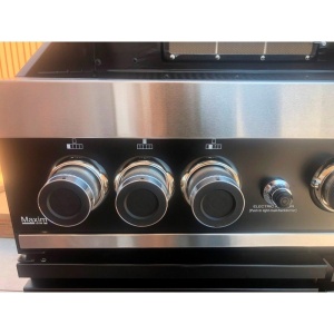 Gratar pe gaz cu 6 arzatoare (5 inox si 1 infrarosu), incastrabil, grile si plita fonta, Grandhall Grandpro Maxim G5 - K05000387A - Img 15