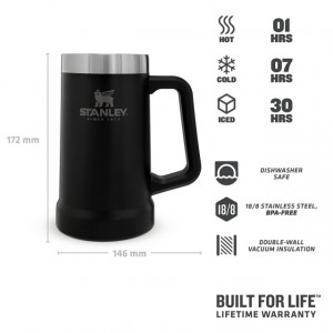 Halba Stanley The Big Grip Beer Stein Matte Black Pebble 0.47L - 10-02874-034 3