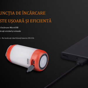 Lanterna camping Fenix CL26R Reincarcabila 400 lumeni 25 metri 6