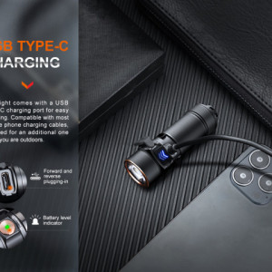 Lanternă EDC 1200 Lumeni 146 metri Fenix E18R V2.0 - ADV-461-001 - Img 6