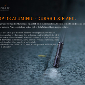 Lanterna Fenix E01 V2.0 - 100 Lumeni - 35 Metri - Albastru - ADV-427-005 2