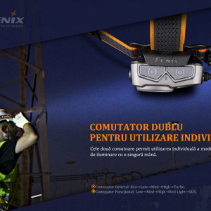 Lanterna frontala Fenix HP25R V2.0 - 1600 lumeni - 290 metri - ADV-449-001 3