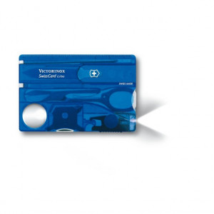 Multifunctional Victorinox SwissCard Lite, albastru transparent - 0.7322.T2