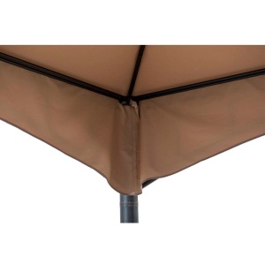 Pavilion gazebo din otel pentru gratar cu copertina Sunjoy LAURO 340cm x 340cm negru/bej - A101011900 - Img 10