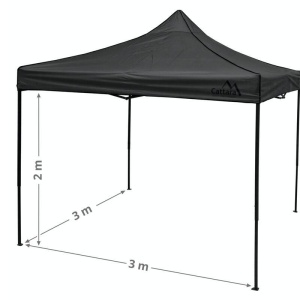 Pavilion pliabil impermeabil Cattara 3 x 3m gri - TT13342 - Img 7