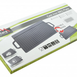 Plita pentru gratar cu doua fete din fonta 50x23x1,4cm Cattara TT13064 - Img 6