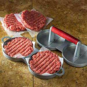 Presa dubla hamburger din aluminiu Char-Broil - 140539 5