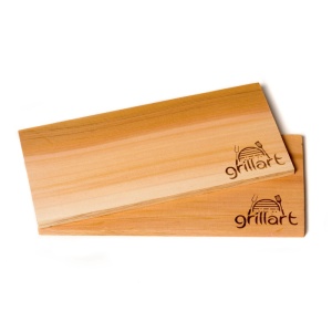 Set 2 placi din lemn de cedru XL 30x14,5x1 cm pentru gatit la gratar Grillart - GA-1003-3