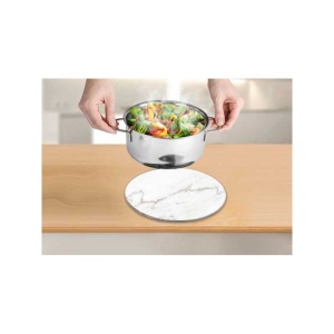 Suport pentru vase, din sticla, marmorat, diametru 20 cm, Wenko - 53982100 - Img 2