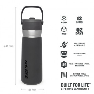 Termos Stanley cu pai pliabil The IceFlow Charcoal 0.65 l - 10-09697-008 3