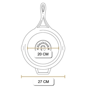 Tigaie adanca rotunda din fonta cu maner triplu asezonata Lodge Blacklock 26 cm - L-BL96SK - Img 11