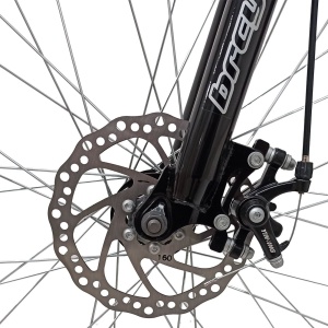 Bicicleta BR TARGET Carrier 29", 21 viteze, frane pe disc, cadru otel 17", manete secventiale, alb\negru - Img 10