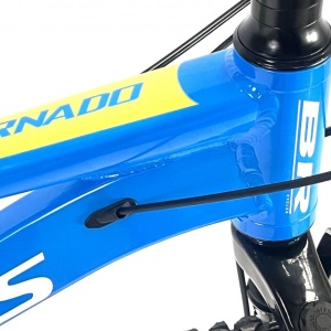 Bicicleta BR Tornado 24", 21 viteze, frane pe disc, cadru din aluminiu 13", manete secventiale, albastru - Img 3