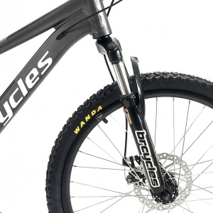 Bicicleta BR Tornado 26", 21 viteze, frane pe disc, cadru din aluminiu 13.5", manete secventiale, gri - Img 11