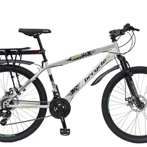 Bicicleta BR TORNADO Carrier 29", 21 viteze, frane pe disc, cadru aluminiu 15", manete secventiale, alb