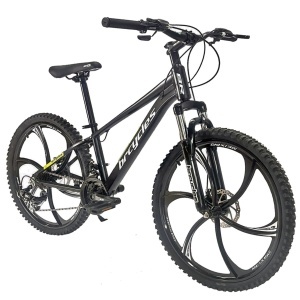 Bicicleta BR Tornado ProMG 24", jante MAGNEZIU, 21 viteze, frane pe disc, cadru din aluminiu 13", manete secventiale, negru - Img 2