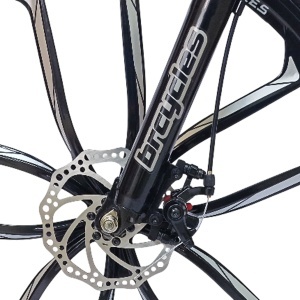 Bicicleta BR Tornado ProMG 24", jante MAGNEZIU, 21 viteze, frane pe disc, cadru din aluminiu 13", manete secventiale, rosu - Img 5