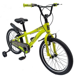 Bicicletă copii BR Neptune 20", cadru oțel, galben fluo, varsta 7 - 10 ani - Img 2