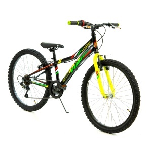 Bicicleta Copii DHS Turbo - 24 Inch, Negru-Verde - Img 2