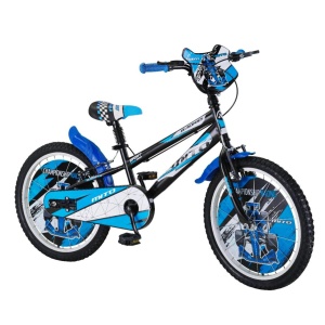 Bicicleta copii MITO BadKid, roti 20", negru/albastru, 7-10 ani