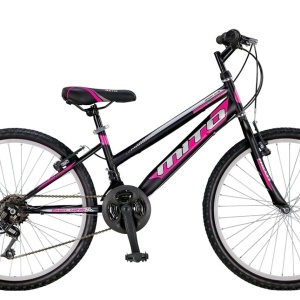 Bicicleta dama MTB-HT 26" MITO Belize, cadru otel 17", frane V-Brake, 21 viteze, negru/roz