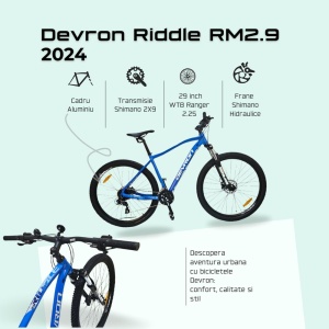 Bicicleta Mtb Devron Riddle RM2.9 2024 - 29 Inch, M, Albastru - Img 3