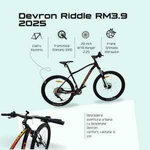 Bicicleta Mtb Devron Riddle RM3.9 2025 - 29 Inch, L, Negru - Img 3