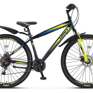 Bicicleta MTB-HT 27.5" UMIT Faster 2D, cadru otel 18", frane disc, 21 viteze, negru/lime -22%