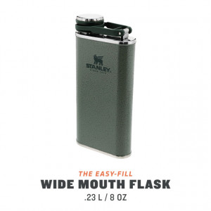 Butelca Stanley pentru alcool The Easy Fill Wide Mouth Flask Hammertone Green 0.24l - 10-00837-126