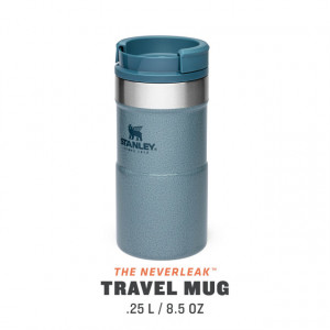 Cana Termoizolanta Stanley The NeverLeak Travel Mug Hammertone Ice 0.25L - 10-09856-009