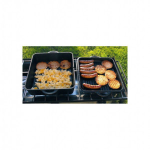 Ceaun din fonta dreptunghiular cu capac - cuptor olandez Camp Chef 33 cm 7,6 litri CC-DO13S 3