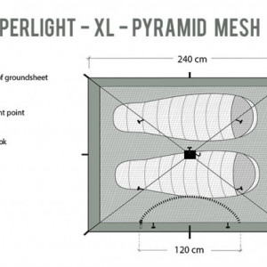 Cort DD Hammocks SuperLight Pyramid XL- Panza Anti Insecte - 0707273932112 8