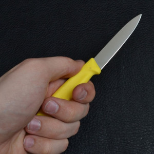 Cutit Victorinox pentru decojit, lama 10cm - 6.7706.L118 proportii in mana