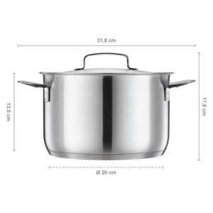 FISKARS Oala cu capac, din otel inoxidabil, fara acoperire antiaderenta, Fiskars All Steel, 5 l - 1064752 - Img 2