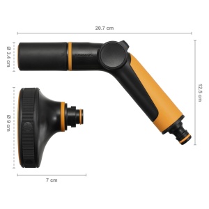 FISKARS Set pistol pentru stropit, jet reglabil + cap pistol pentru stropit jet multi - 1065494