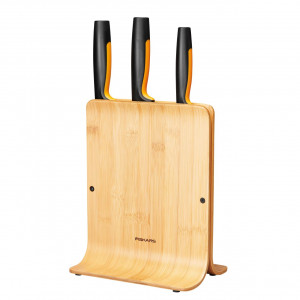FISKARS Suport din bambus pentru 3 cutite Fiskars Functional Form - 1057553