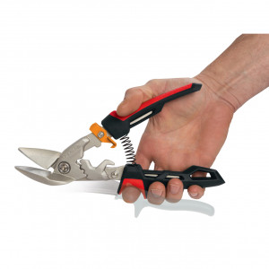 Foarfeca pentru tabla Fiskars PowerGear, cotita pe stanga - Img 5