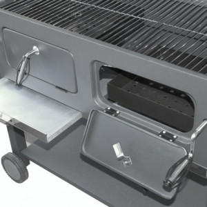 Gratar pe carbuni, Cattara Royal Grande 3XL, 84 x 42cm, mobil, capac, 2 tavi carbune - TT13047 - Img 5