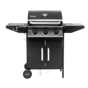 Gratar pe gaz cu 3 arzatoare din inox si arzator lateral Activa San Diego - 19689GD - Img 2