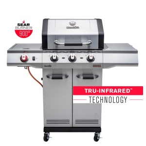 Gratar pe gaz din inox Char-Broil Advantage PRO S3 cu 3 arzatoare si sear burner, grile din fonta, TRU-Infrared - 140976