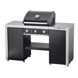Gratar pe gaz Grand Hall Premium GT3 + Stand insula cu arzator lateral  - K03000196A-B17102650A lateral