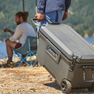 Lada frigorifica pasiva Coleman Convoy 97L, gri, cu manere si roti, balamale metalice 96 x 45 x 48 cm - 2213849 - Img 7