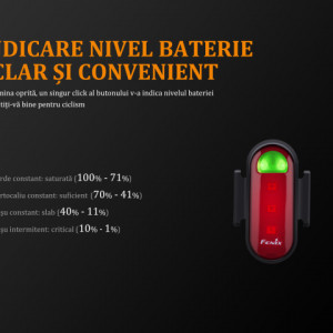 Lanterna bicicleta de spate Fenix BC05R Reincarcabila  10 Lumeni 6 Metri 7