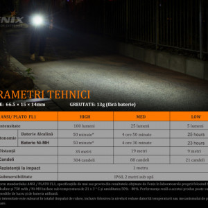 Cumpara Lanterna Fenix E01 V2.0 - 100 Lumeni - 35 Metri - Negru - ADV-427-001 6