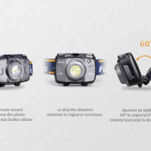 Lanterna frontala Fenix HL30 300 lumeni 50 metri cap
