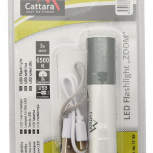 Lanterna reincarcabila LED 120lm Zoom Silver Cattara TT13164 - Img 6