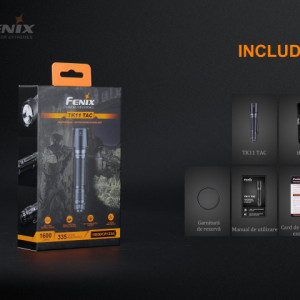 Lanterna Tactica Fenix TK11 TAC -1600 Lumeni - 335 Metri - ADV-431-001 6