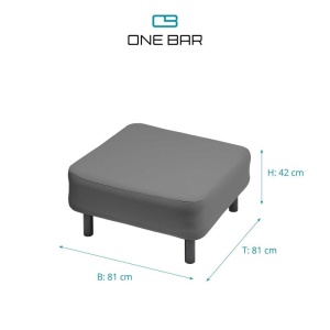 Mobilier gradina si terasa fotoliu tip taburet 81 x 81 x 42 cm One Bar Element 3 - ONEBAR103 - Img 2
