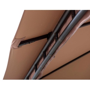 Pavilion gazebo din otel pentru gratar cu copertina Sunjoy LAURO 340cm x 340cm negru/bej - A101011900 - Img 7