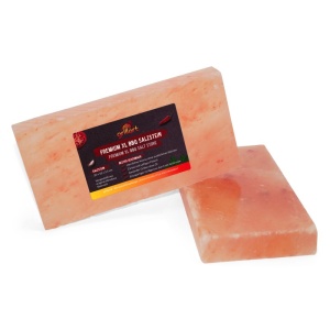 Placa dreptunghiulara din sare de Himalaya 20x10x2,5 cm pentru gatit la gratar Grillart - GA-1006-1